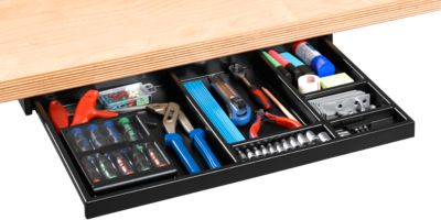 Schreibtischcontainer Unterbau-Utensilienauszug, schwarz