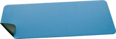 Schreibtischunterlage Sigel, beidseitig nutzbar, einrollbar, für alle Maustypen, B 800 x T 2 x H 300 mm, Kunstleder, blau-grün