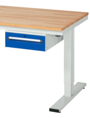 Schubladenblock, 2 Schubladen, für Arbeitstische Serie adlatus 300, Tragkraft 35 kg