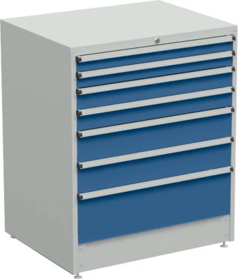 Schubladenschrank, 7 Schubladen, B 910 x T 715 x H 1100 mm