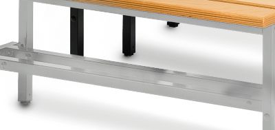 Schuhrost, für Sitzbank, B 995 x T 200 mm, lichtgrau, ohne Bank