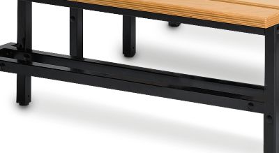 Schuhrost, für Sitzbank, B 995 x T 200 mm, schwarz, ohne Bank