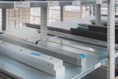 SCHULTE Lagertechnik -  Doppel-Grundregal Stecksystem MULTIPlus250 - 3000x1000x(2x300) mm, 14 Böden, verzinkt