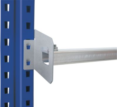 Schulte Lagertechnik Durchschubsicherung für Palettenregale, für Holmlänge 950 mm, Palettenüberstand 75 mm, verzinkt