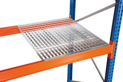 Schulte Lagertechnik Holmbündig einlegbarer Gitterrost für Palettenregale, B 950 x T 800 mm, für Holmtiefe 50 mm, verzinkt, 1 Stück