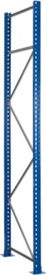 Schulte Lagertechnik palletstelling staanderframe S610-M18-U, ongemonteerd, D 800 x H 2000 mm, staanderbreedte 76 mm, blauw/verzinkt