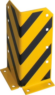 Schulte Lagertechnik Rammschutzecke L-Form für Palettenregale, H 400 mm, gelb/schwarz