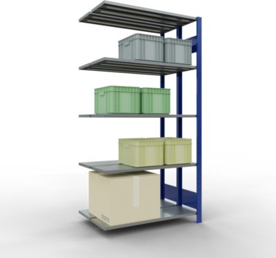 SCHULTE Lagertechnik - Rayonnage double emboîtable Modèle 150 - 2000x1000x2x300 mm 2x5 tablettes