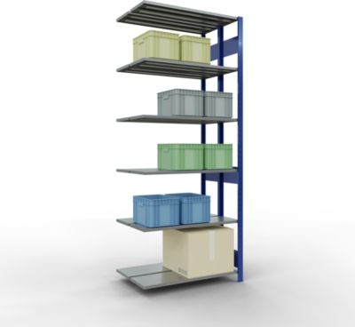 SCHULTE Lagertechnik - Rayonnage double emboîtable Modèle 150 - 2500x1000x2x300 mm 2x6 tablettes