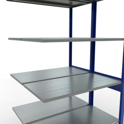 SCHULTE Lagertechnik - Stecks.Doppelanbauregal Typ 150 - 2500x1000x500 mm, 2x6 Böden