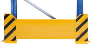 Schulte Lagertechnik stootbeschermingsplaat voor enkele palletstelling, H 400 mm, voor stellingdiepte 800 mm, geel/zwart