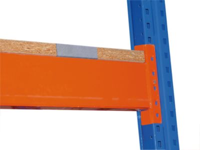 Schulte Lagertechnik Zentrierblech für Spanplatten-Ebenen, für Holmtiefe 50 mm und Plattenstärke 38mm, verzinkt 