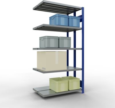 SCHULTE Technique de Stockage - Double montage enfichable. Type 250 kg - 2000x1000x2x300 mm, 10 tablettes