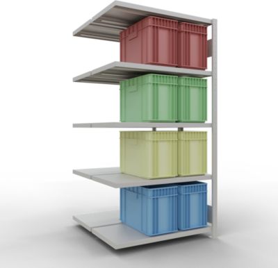 SCHULTE Technique de Stockage - Double montage enfichable. Type 250 kg - 2000x1000x2x500 mm, 10 tablettes