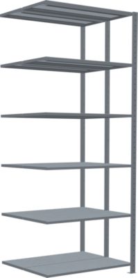 SCHULTE Technique de Stockage - Double montage enfichable. Type 250 kg - 2500x1000x2x400 mm, 12 tablettes