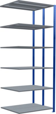 SCHULTE Technique de Stockage - Double montage enfichable. Type 250 kg - 2500x1000x2x400 mm, 12 tablettes
