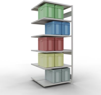 SCHULTE Technique de Stockage - Double montage enfichable. Type 250 kg - 2500x1000x2x500 mm, 12 tablettes