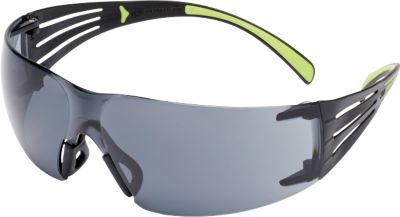 Schutzbrille 3M SecureFit 400, EN 166:2001, UVA/UVB/UVC-resistent, Bügeldruckverteilung, verstellbare Nasenpolster, beschichtet, Polycarbonatglas, grau