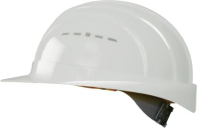 Schutzhelm EuroGuard I/79 4-G, Hochdruck-Polyethylen, DIN EN 397, weiß, mit 4-Punkt-Gurtband, Belüftung