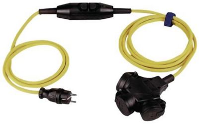 Schutzkontaktverlängerung 16 A 230 V 4,5m H07RN-F 3x1,5 mm2 gelb IP44