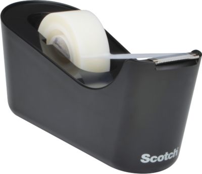 Scotch™ Klebeband-Abroller C18, Schwarz + Scotch® Magic™ Unsichtbares Klebeband, 19 mm x 33 m, incl. 1 Rolle