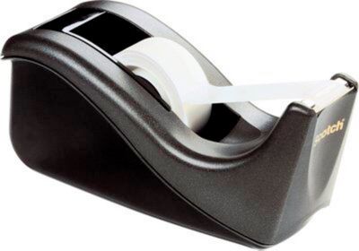 Scotch™ Klebeband-Abroller C60, Schwarz + Scotch® Magic™ Unsichtbares Klebeband, 19 mm x 33 mm, incl. 4 Rollen