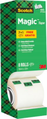 Scotch® Magic Klebeband S, 8 x 19 mm x 33 m, 8 Rollen