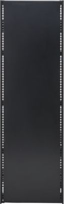 Seitenwand für Grundregal/Anbauregal ORDO Business, multifunktional, magnethaftend, B 600 x H 2000 mm, Stahl-Vollblech, tiefschwarz matt RAL 9005