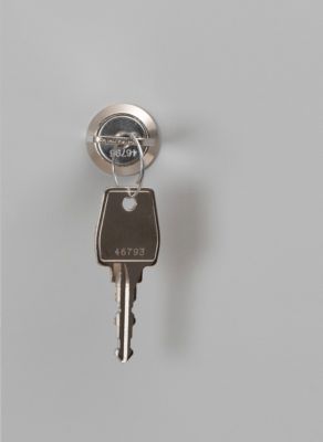 Serrure à cylindre pour casier à cube, L 90 x l 70 mm, avec 2 clés, acier