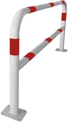Sicherheitsgitter, zum Aufdübeln, L 2000 mm, weiss/rot