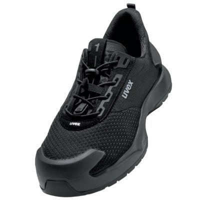 Sicherheitsschuhe Uvex 1 x-craft pro S1PL, Unisex-Halbschuh, EN ISO 20345:2022 + A1:2024, antistatisch, rutschfest, schwarz, Weite 11, Größe 40