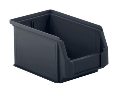 Sichtlagerkasten SSI Schäfer Serie FLEXI LF 221, recycelter Kunststoff, L 234 x B 150 x H 122 mm, 2,7 l, eisengrau, 25 Stück