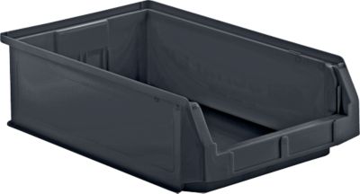 Sichtlagerkasten SSI Schäfer Serie FLEXI LF 531, recycelter Kunststoff, L 500 x B 312 x H 145 mm, 16,5 l, eisengrau, 14 Stück