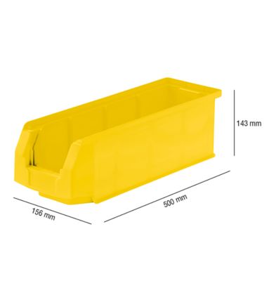 Sichtlagerkasten SSI Schäfer Serie PROFI LF 511, Kunststoff, 7,6 l, gelb