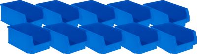 Sichtlagerkasten SSI Schäfer Serie PROFI LF 532, Polypropylen, L 500 x B 312 x H 200 mm, 23,5 l, blau, 10 Stück