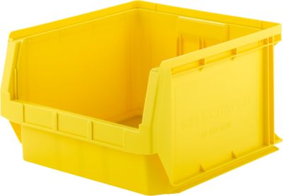 Sichtlagerkasten SSI Schäfer Serie PROFI LF 543, PP-Kunststoff, L 520/450 mm x B 470/450 mm x H 300 mm, 57 l, gelb