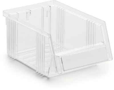 Sichtlagerkasten Treston Serie 1015, Polystyrol, L 165 x B 105 x H 75 mm, 0,6  L, transparent
