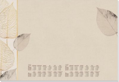 Sigel Papier-Schreibunterlage, Blätter‑Motiv, braun/weiß/schwarz, Kalender 2026/2027, DE/EN/FR/NL, ca. A2, 30 Blatt