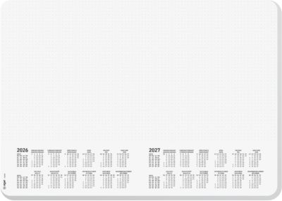 Sigel Papier-Schreibunterlage, Punktraster, weiß/schwarz, Kalender 2026/2027, DE/EN/FR/NL, A3, 30 Blatt