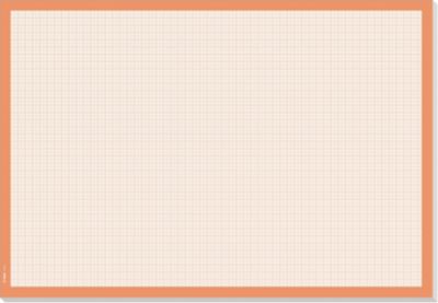 Sigel Schreibunterlage Graph, Format ca. A2, 30 Blatt, millimeterkariert, sprachneutral ohne Kalendarium, FSC®-Haftpapier, orange-weiß