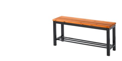Sitzbank mit Schuhrost, 1000 mm breit