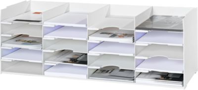 Sortierstation, weiß, 20 Fächer für A4 Formate, B 897 x T 304 x H 313 mm