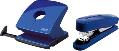 Sparset Novus Hefter B4 FC + Locher B 230, Hefter 50 Blatt, Locher 30 Blatt, blau