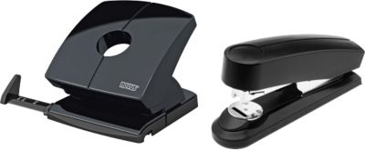 Sparset Novus Hefter B4 FC + Locher B 230, Hefter 50 Blatt, Locher 30 Blatt, schwarz