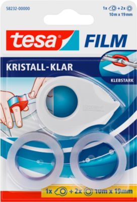 Sparset Schäfer Shop tesafilm® Mini Abroller + 2 Rollen tesafilm®, für Rollen bis L 10 m x B 19 mm, farbsortiert