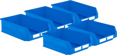 Sparset Sichtlagerkästen SSI Schäfer Serie PROFI LF 531, Polypropylen, B500xT312xH145 mm, 16,5 l, blau, 5 St.