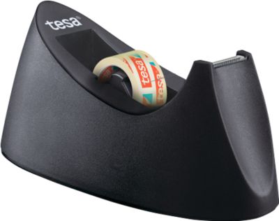 Sparset Tischabroller tesa Easy Cut® CURVE + 1 Rolle tesafilm®, geeignet für alle Rollen bis B 19 mm