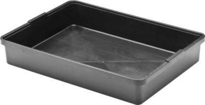 Spezialkasten Ringoplast, für CC-Karre, 17 l, geschlossen, nest- und stapelbar, L 568 x B 416 x H 86 mm, recycelter Kunststoff, schwarz