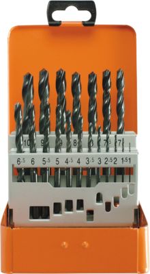 Spiralbohrer-Set Projahn BASIC, 19 kurze Spiralbohrer, in Metallkassette