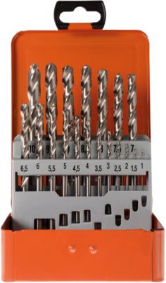 Spiralbohrer-Set Projahn BASIC, 19 kurze Spiralbohrer, in Metallkassette